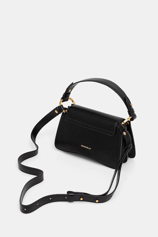 Doplňky Kožená kabelka Coccinelle COCCINELLE C-ME CALF E1.SSK.18.04.01 černá