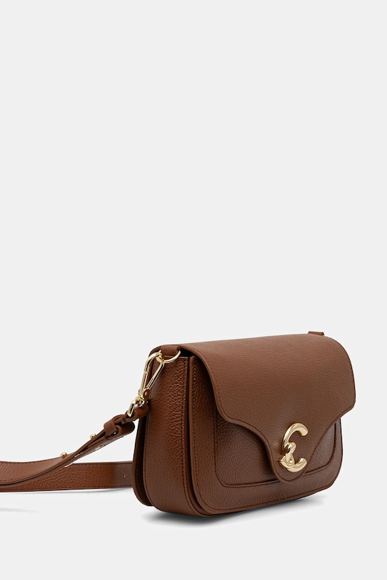 Coccinelle torebka skórzana COCCINELLE C-ME E1.SSL.12.03.01 brązowy AW25