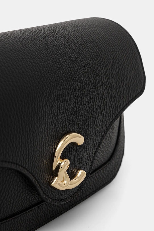 Kožená kabelka Coccinelle COCCINELLE C-ME černá E1.SSL.12.03.01
