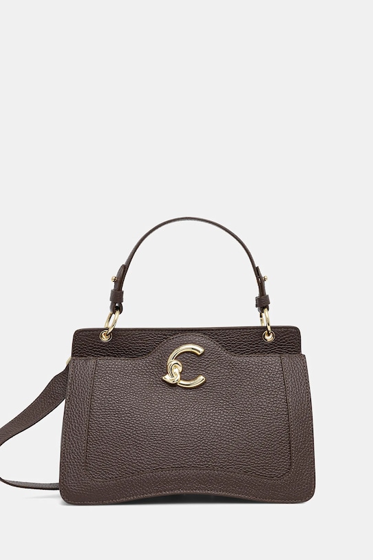 Coccinelle torebka skórzana COCCINELLE C-ME skóra licowa brązowy E1.SSL.18.03.01