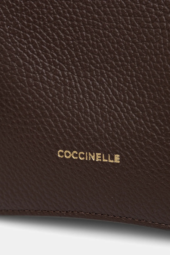 Coccinelle torebka skórzana COCCINELLE C-ME brązowy E1.SSL.18.03.01