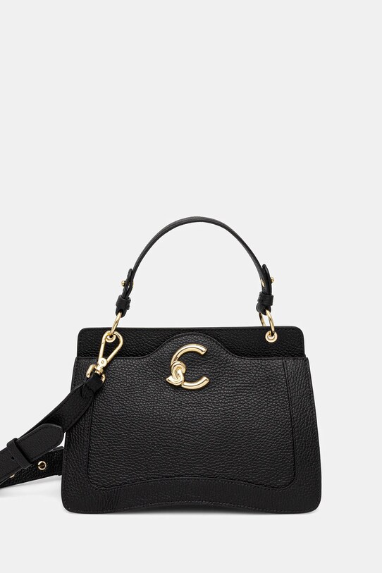 Kožená kabelka Coccinelle COCCINELLE C-ME přírodní kůže černá E1.SSL.18.03.01