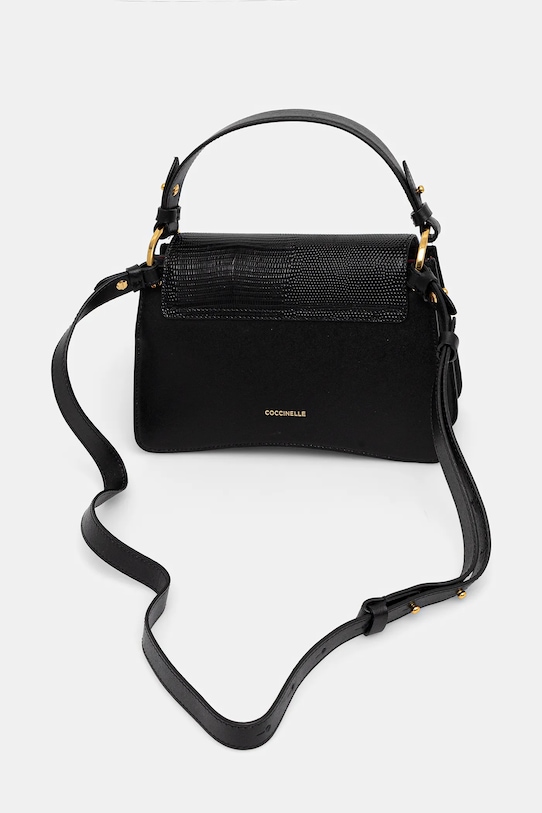 Doplňky Kožená kabelka Coccinelle COCCINELLE C-ME BIMATERI. E1.T1R.18.02.01 černá