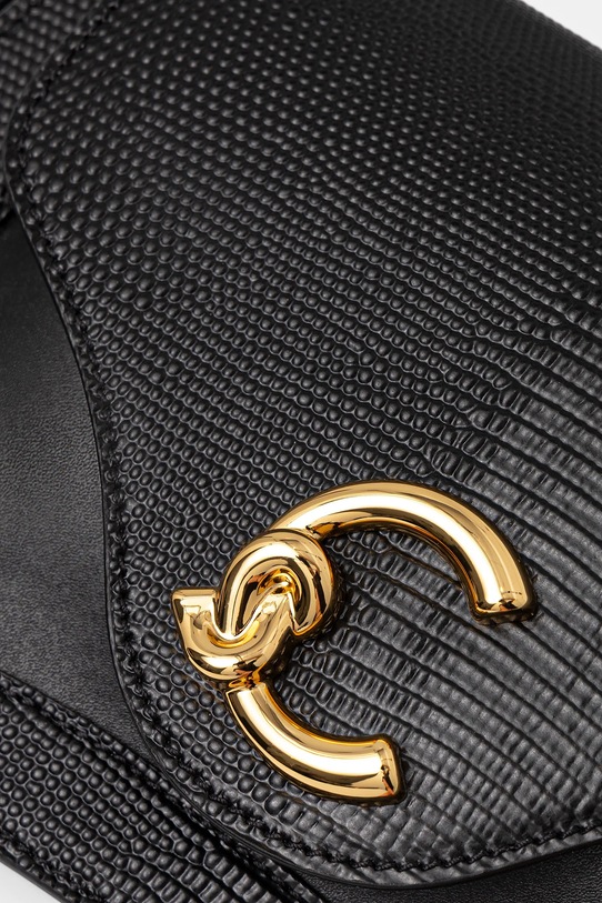 Kožená kabelka Coccinelle COCCINELLE C-ME BIMATERI. černá E1.T1R.18.02.01