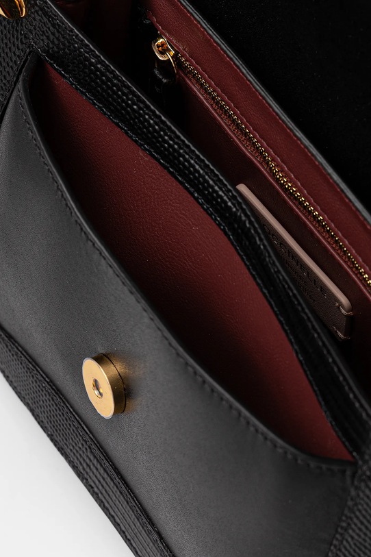 Kožená kabelka Coccinelle COCCINELLE C-ME BIMATERI. E1.T1R.18.02.01 černá