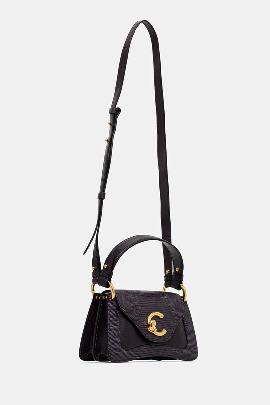 Coccinelle poșetă de piele COCCINELLE C-ME BIMATERI. E1.T1R.18.04.01 violet AW25