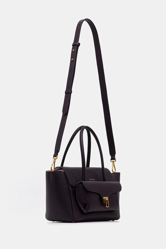 Coccinelle borsa a mano in pelle DOUBLE BEAT E1.T8A.18.02.01 violetto AW25
