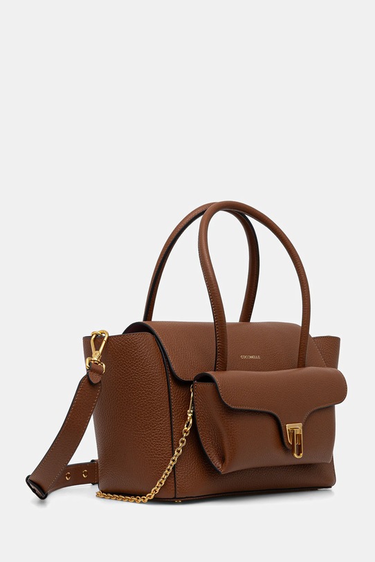 Coccinelle torebka skórzana DOUBLE BEAT E1.T8A.18.02.01 brązowy AW25