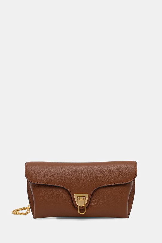 Coccinelle torebka skórzana DOUBLE BEAT brązowy E1.T8A.18.02.01