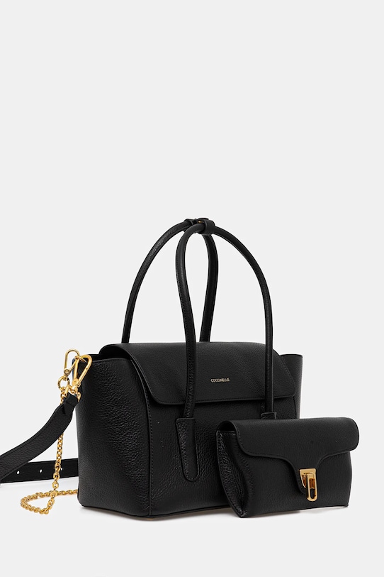 Шкіряна сумочка Coccinelle DOUBLE BEAT E1.T8A.18.02.01 чорний AW25