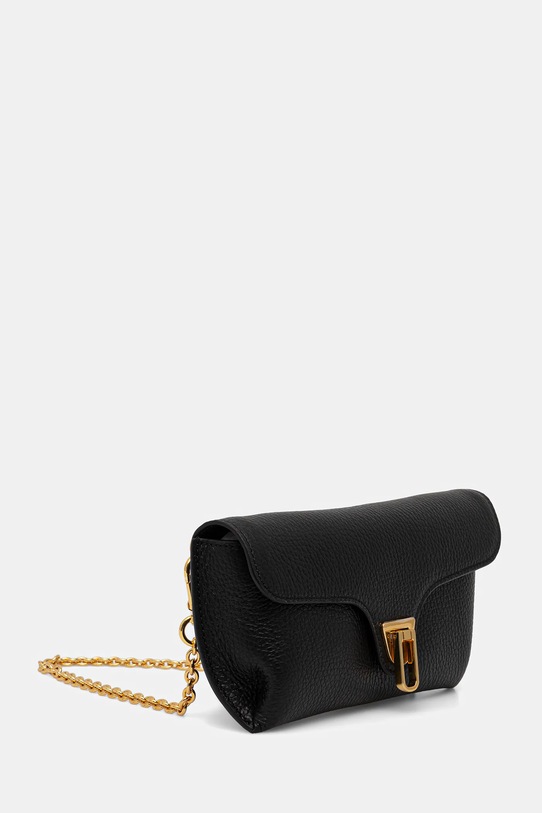 Δερμάτινη τσάντα Coccinelle DOUBLE BEAT E1.T8A.18.02.01 μαύρο