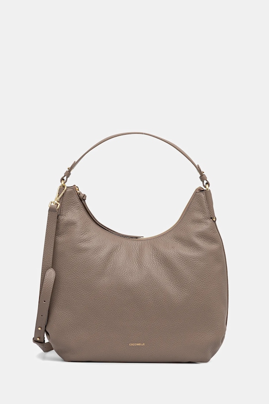 Kožená kabelka Coccinelle REBEKKA přírodní kůže hnědá E1.T95.13.01.01