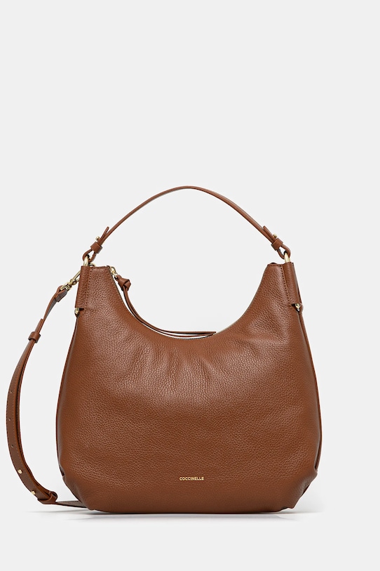 Δερμάτινη τσάντα Coccinelle REBEKKA λείο δέρμα καφέ E1.T95.13.02.01