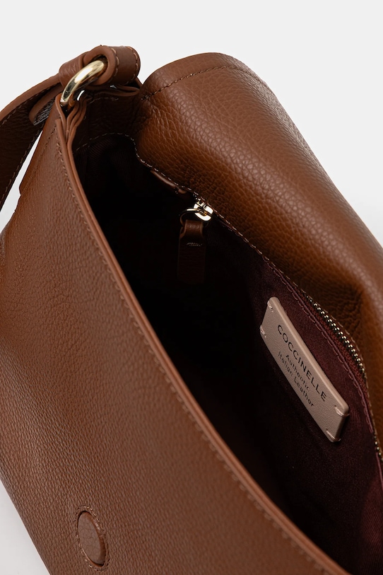 Kožená kabelka Coccinelle REBEKKA E1.T95.15.02.01 hnědá