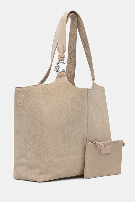 Coccinelle torebka zamszowa E1.THE.11.01.01 beżowy AW25