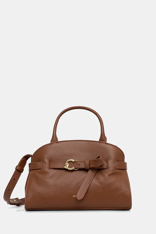 Kožená kabelka Coccinelle SABINE přírodní kůže hnědá E1.TLA.18.02.01