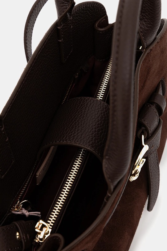 Semišová kabelka Coccinelle SABINE SUEDE E1.TLB.18.02.01 hnedá