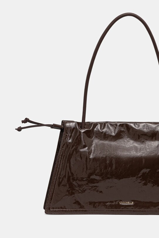 Accesorii Coccinelle poșetă de piele DULSE SHINY E1.TS9.13.01.01 maro