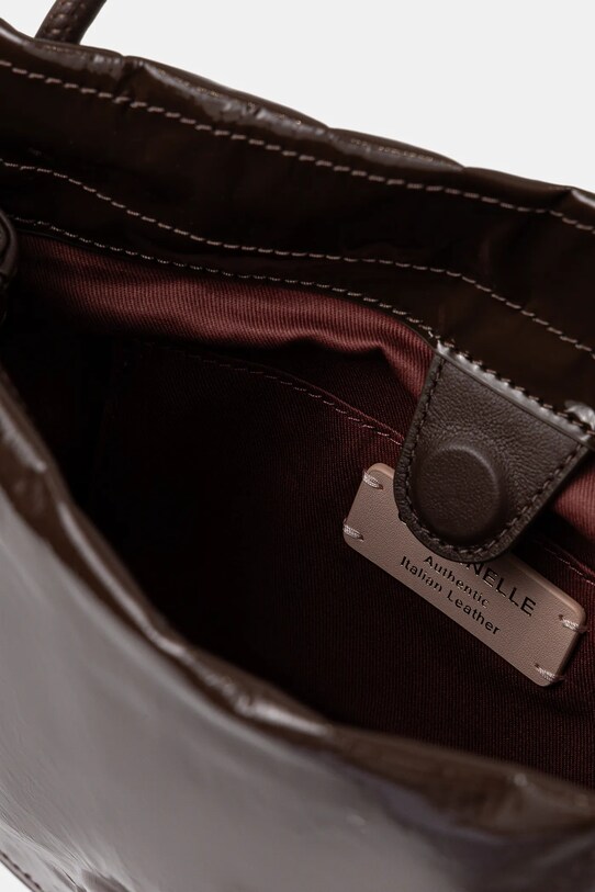 Coccinelle poșetă de piele DULSE SHINY E1.TS9.13.01.01 maro