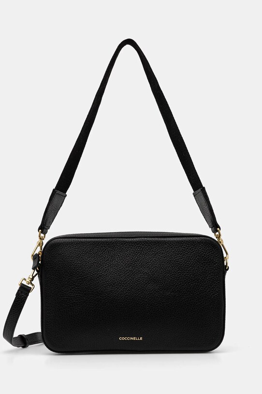 Kožená kabelka Coccinelle TEBE přírodní kůže černá E5.MN5.52.01.01