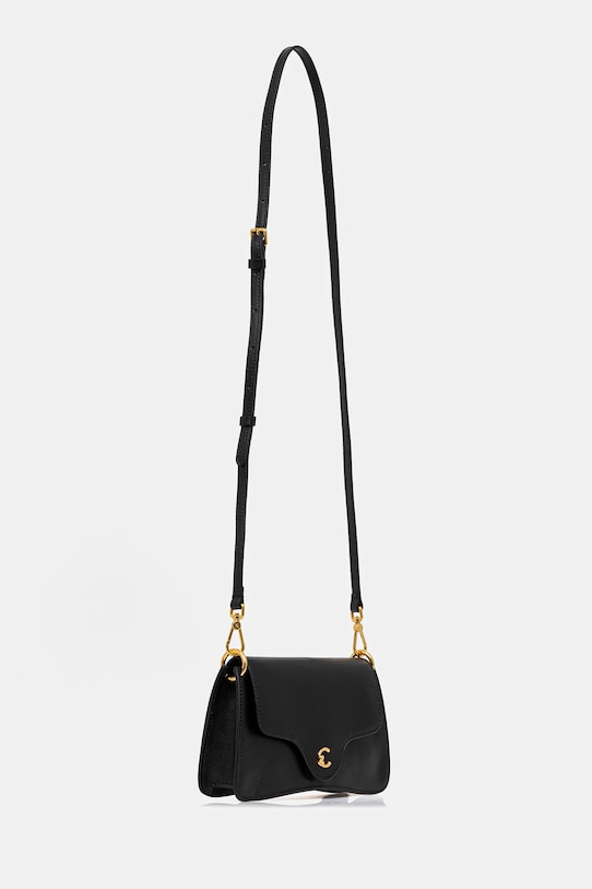 Δερμάτινη τσάντα Coccinelle E5.SSK.27.01.01 μαύρο AW25