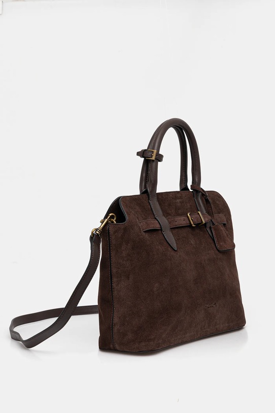 Δερμάτινη τσάντα Marc O'Polo 50818770201304 καφέ AW25