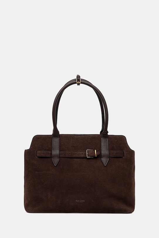 Marc O'Polo torebka zamszowa skóra zamszowa brązowy 50818770301304