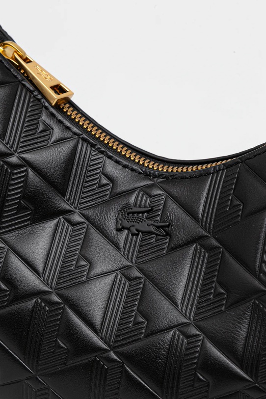 Kožená kabelka Lacoste čierna NF4710MH