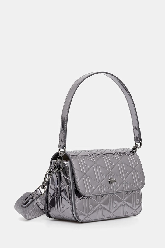 Lacoste torebka skórzana NF5139HN srebrny AW25