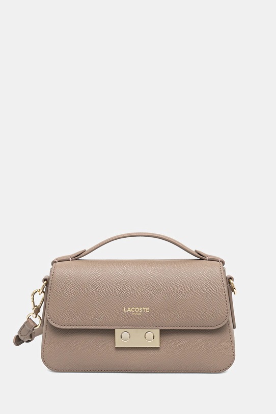 Lacoste torebka skórzana skóra licowa beżowy NF5099PH