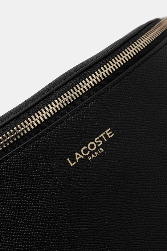 Kožená kabelka Lacoste čierna NF5098PH