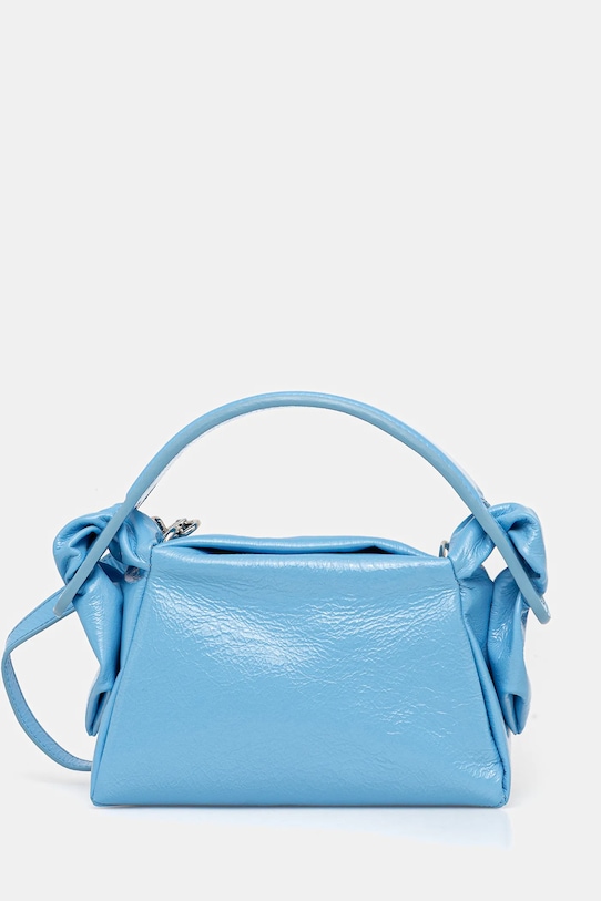 Kenzo borsa a mano in pelle pelle fiore blu FF62SA808L02