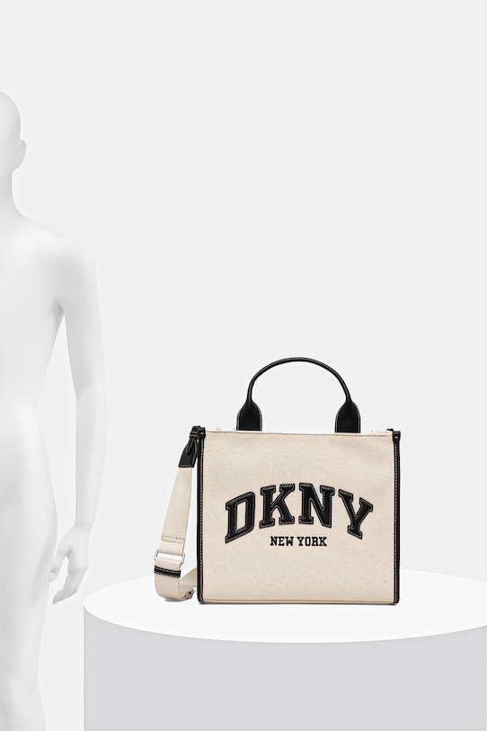 Βαμβακερή τσάντα Dkny R52AGR57 μπεζ