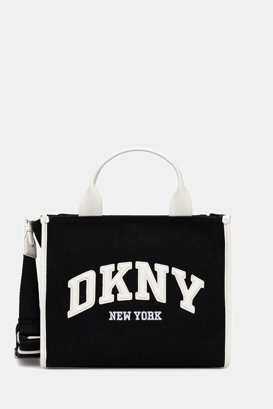 Dkny torebka bawełniana tekstylny czarny R52AGR57