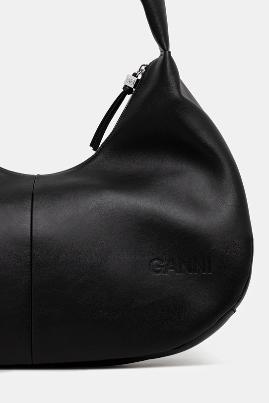 Аксессуары Кожаная сумочка GANNI Hobo Medium A6837 чёрный