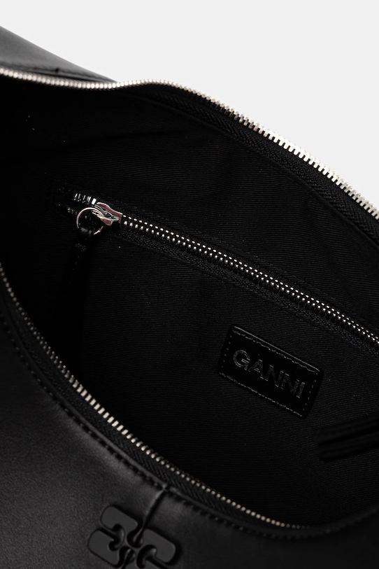 Кожаная сумочка GANNI Hobo Medium A6837 чёрный