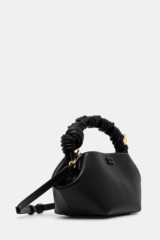 GANNI torebka skórzana Ganni Bou Bag Mini A6946 czarny AW25