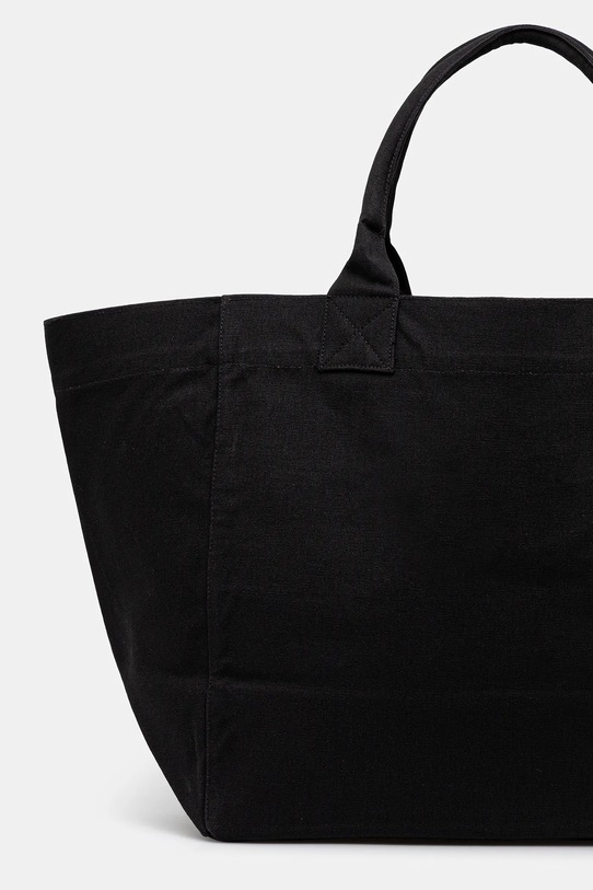 Akcesoria GANNI torebka bawełniana Shopper XXL Contrasted Logo A6680 czarny