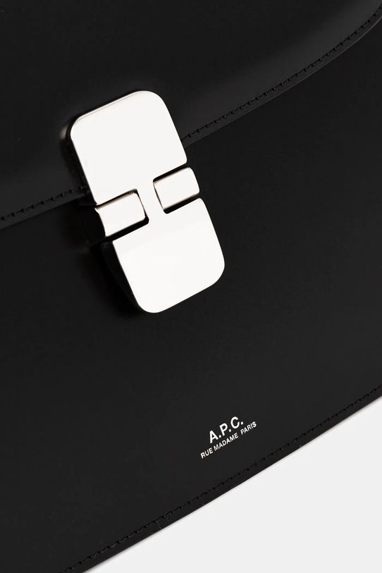 Δερμάτινη τσάντα A.P.C. Sac Grace μαύρο PXBVN.F61412