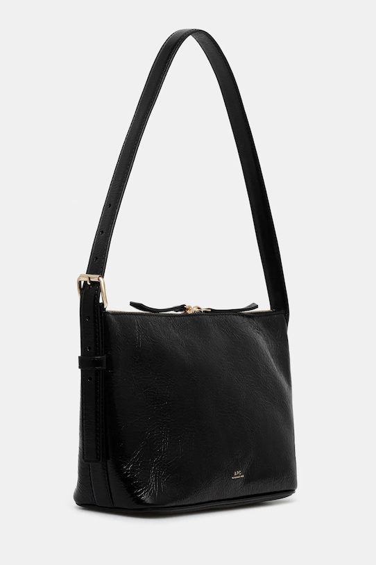 A.P.C. poșetă de piele Sac Vera Shoulder PXCCK.F61974 negru AW25
