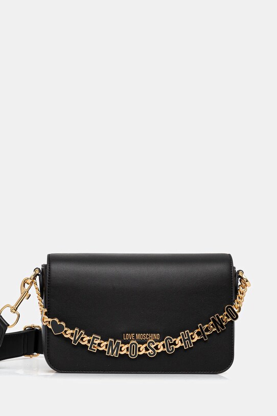 Love Moschino torebka skórzana skóra licowa czarny JC4071PP1NL1300A