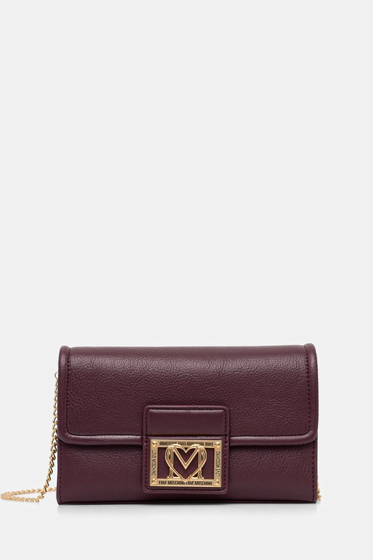 Love Moschino torebka aplikacja bordowy JC4093PP1NLI0552