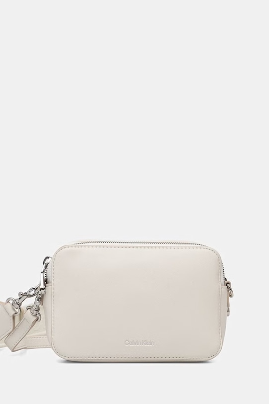 Calvin Klein crossbody kabelka dámská z imitace kůže hladký béžová LV04F3165G