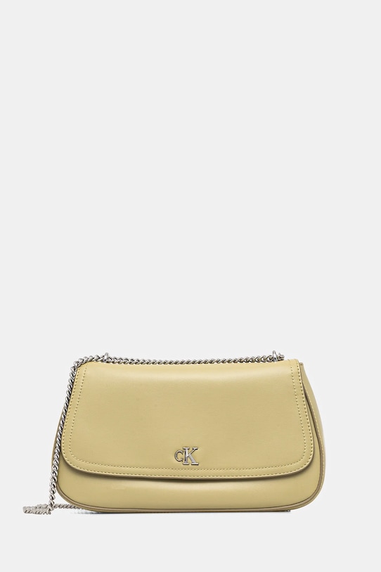 Τσάντα Calvin Klein απομίμηση λείου δέρματος πράσινο LV04F3171G