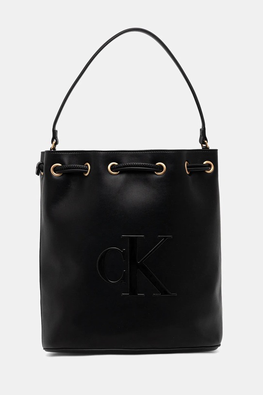 Calvin Klein borsetta applique nero LV04F3232G