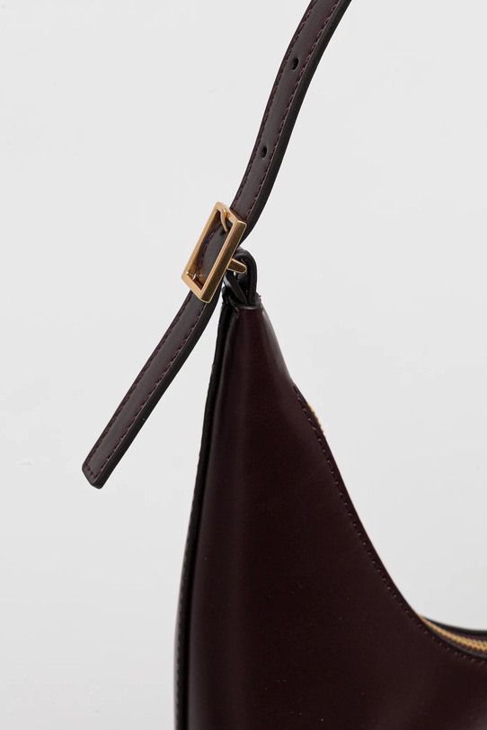 Calvin Klein torebka skórzana bordowy LV04F3262G