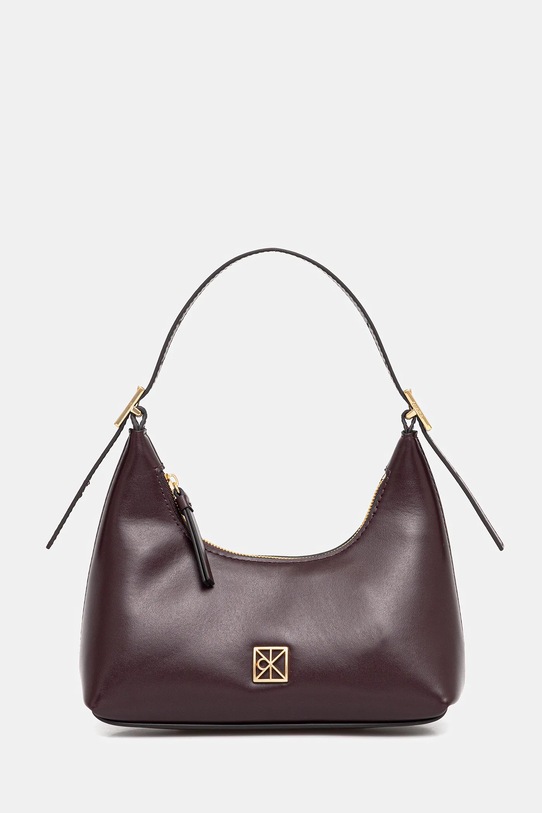 Calvin Klein torebka skórzana skóra licowa fioletowy LV04F3263G
