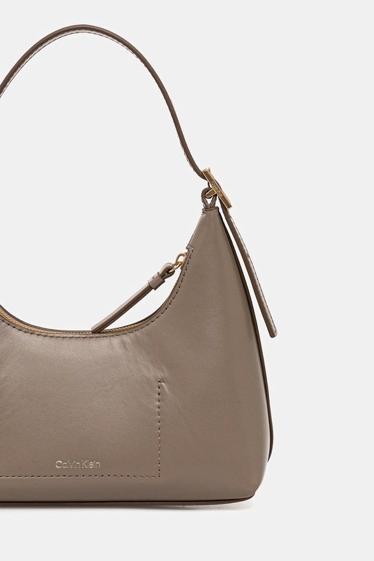 Usnjena torbica Calvin Klein bež LV04F3263G