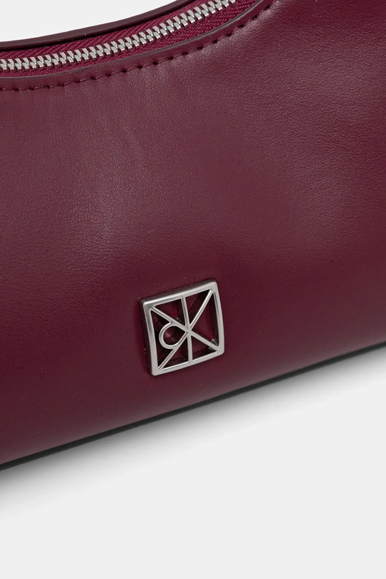 Usnjena torbica Calvin Klein bordo LV04F3263G
