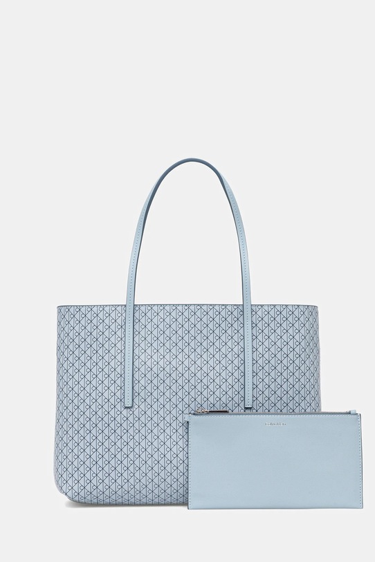 Kabelka Calvin Klein imitácia kože modrá LV04F3267G